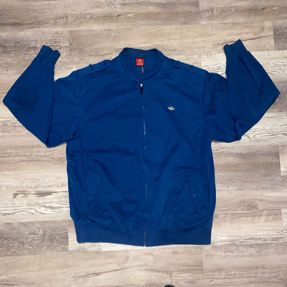 Vintage Nike Blue Cement Air Jordan Bomber Jacket Size 4XL